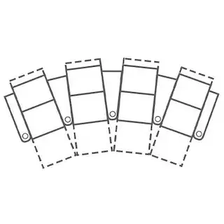 Layout G: Four Piece Home Theater Sectional Curved 179" Wide