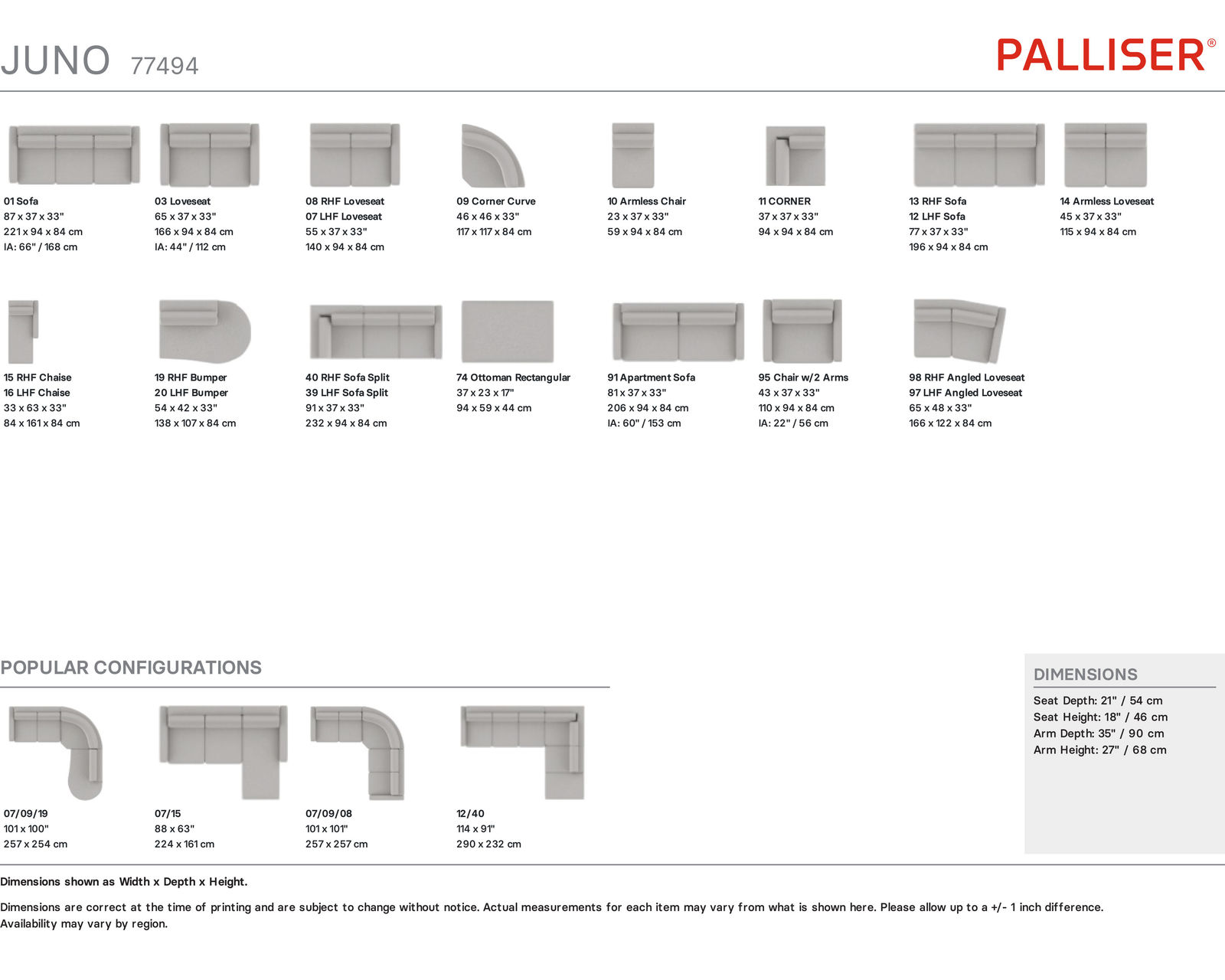 Juno 77494 Sectional (+50 fabrics)
