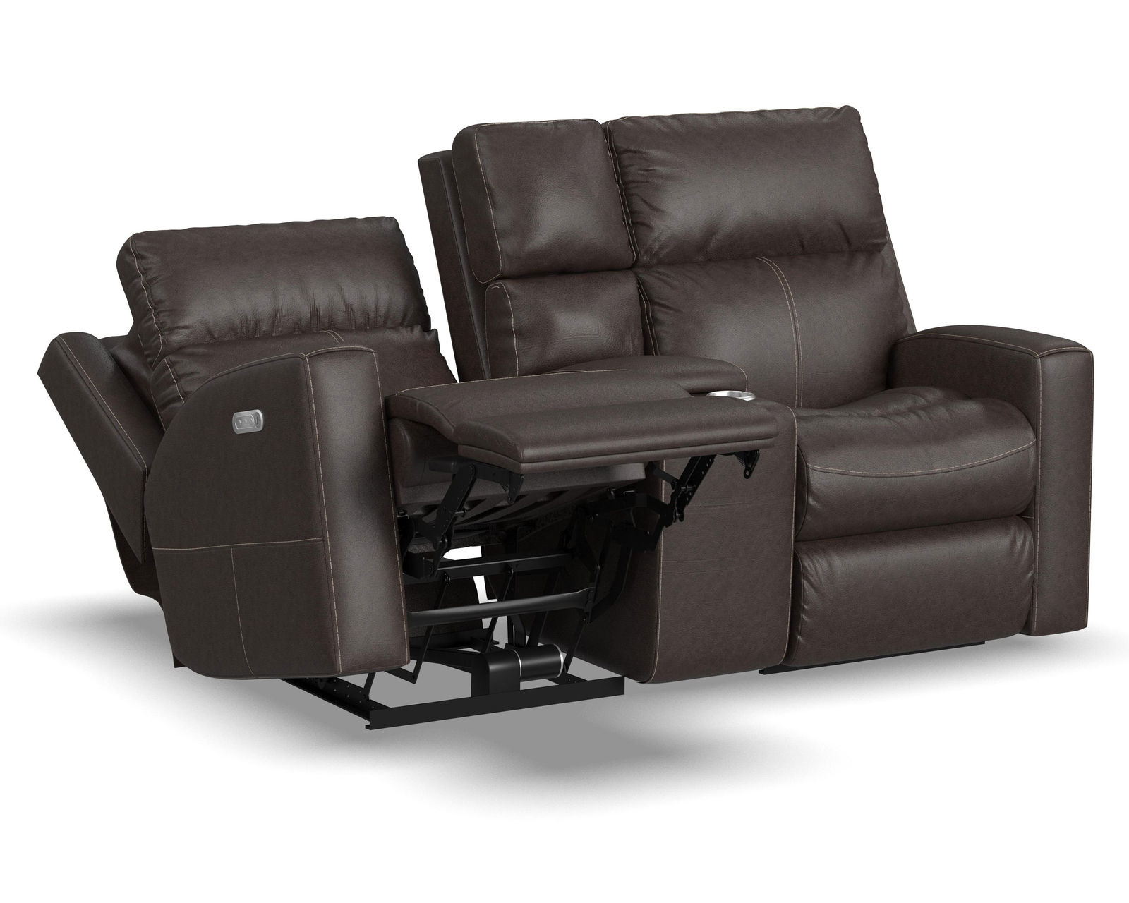 Score Zero Gravity Leather Power Recliner with Power Headrest and Lumbar (Colors Available) - Score Leather Power Reclining Loveseat with Console and Power Headrests and Lumbar