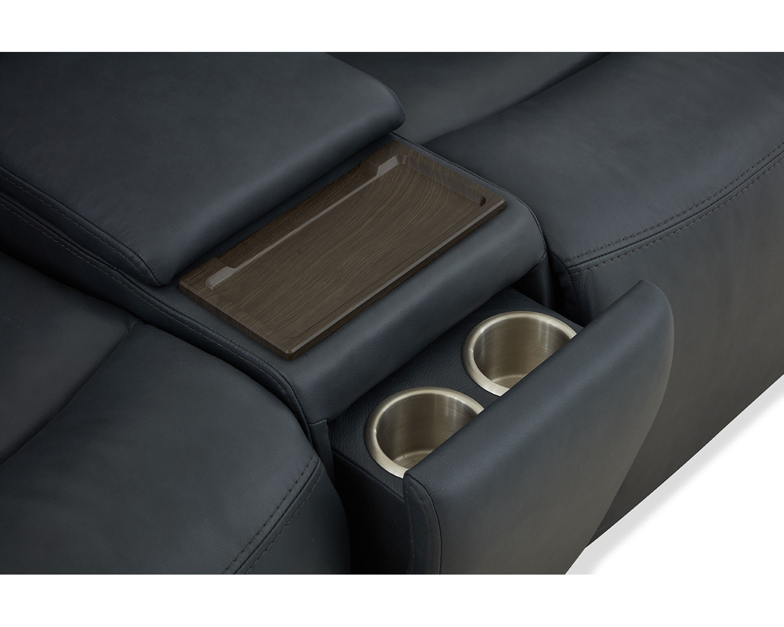 Warren 1848 Zero Gravity Triple Power Reclining Console Loveseat 77" (two colors) - Pop Out Metal Cupholders Located in the Center Console