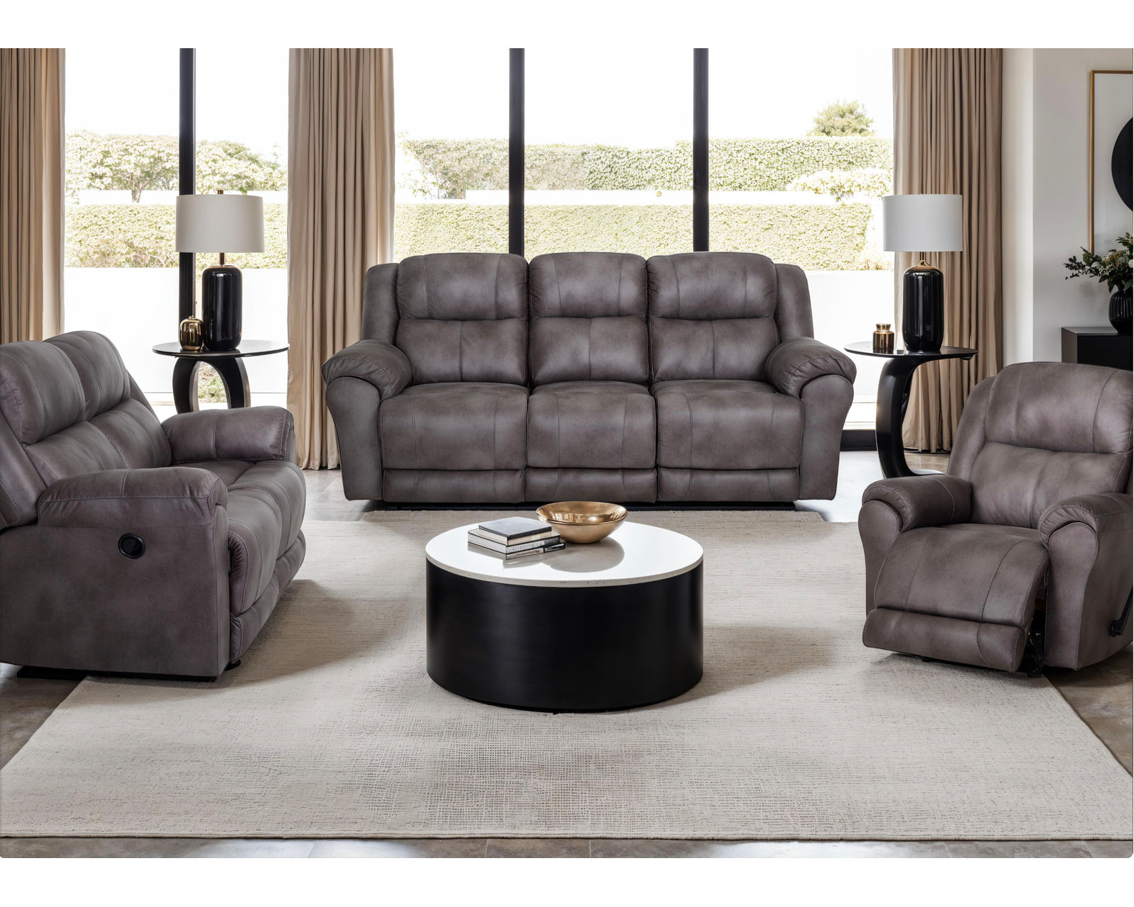 Croft 90" Reclining Sofa Smoke (Plush Comfort. Easy Reclining. Built for Everyday Living) 2 colors - Built Strong. Made to Move.