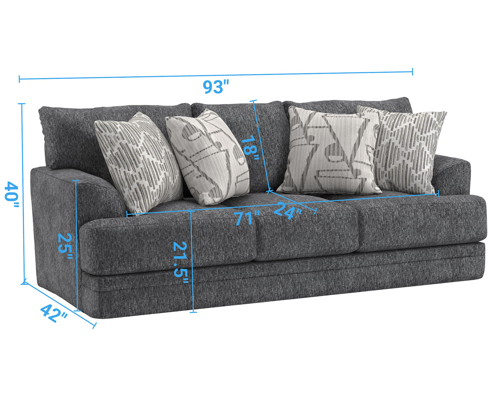Tyson 93" Sofa (includes pillows) 2 colors - Sit Back. Relax. Love Your Home.