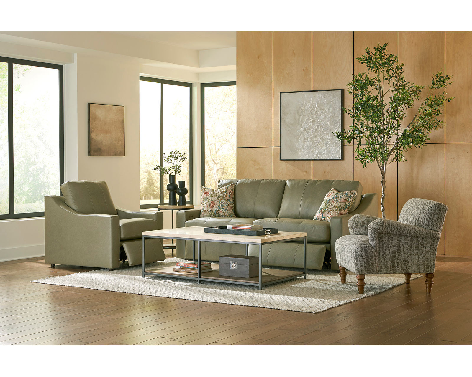Cavrilly 85" Incliner Leather Sofa (+40 leathers) - Cavrilly 85" Leather Incliner Sofa