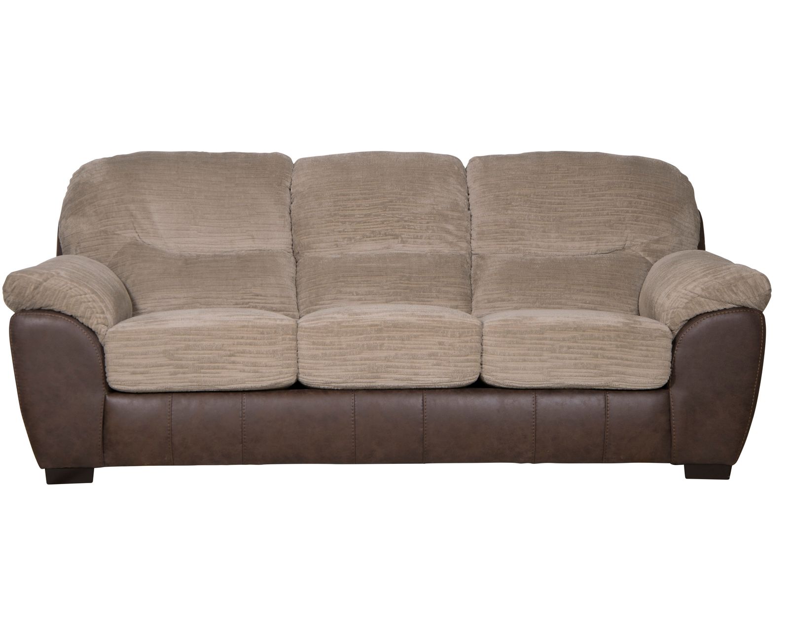 McMahon 96" Sofa with Drop Down Table (two tone polyester fabric)