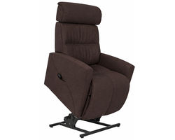 Milan 3 Motor Lift Reclining Chair Dark Brown Fabric (IN STOCK)