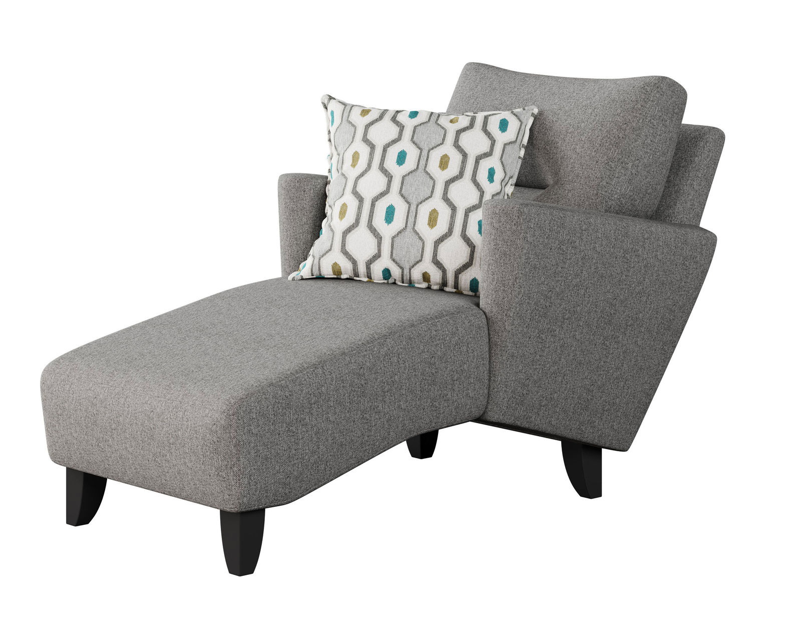 Max Pepper 87" Sofa (Includes Pillows - Performance Fabric) - 	Max Pepper Chaise Lounge