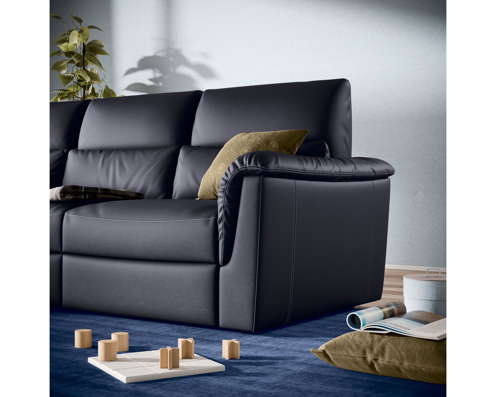 Amorevole C176 Triple Power Reclining Sofa (83" and 91") +50 leathers