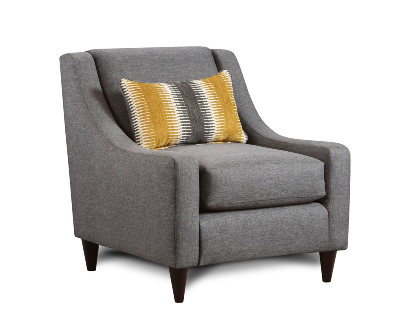Maxwell Gray 4 Piece Living Room (Includes sofa, 2 chairs and ottoman) - Includes Maxwell Gray Accent Chair