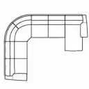 Layout L: Four Piece Sectional 116" x 148" x 64"