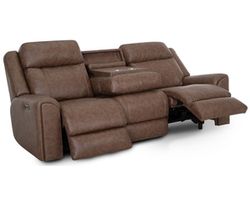 Parker 91" Reclining Sofa with Drop-Down Table &amp; Cupholders Brown (Refined Style. Personalized Comfort. Available Neori™ Air Massage)