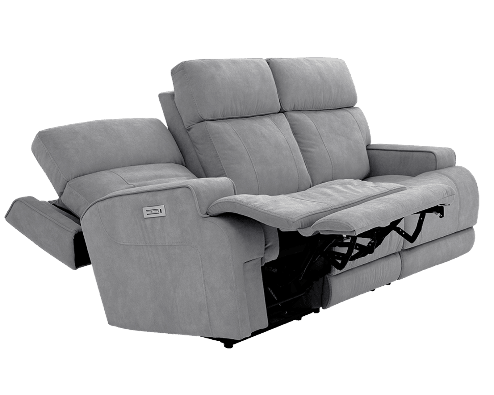 Ashbee 89" Zero Gravity Sofa w/Power Recline, Power Head Rests & 3" Footrest Extension (Dolphin) In stock