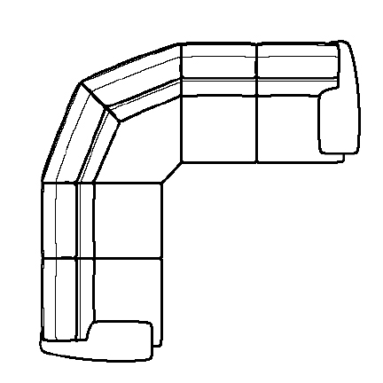 Layout A: Five Piece Sectional (2 Recliners) 103" x 103"