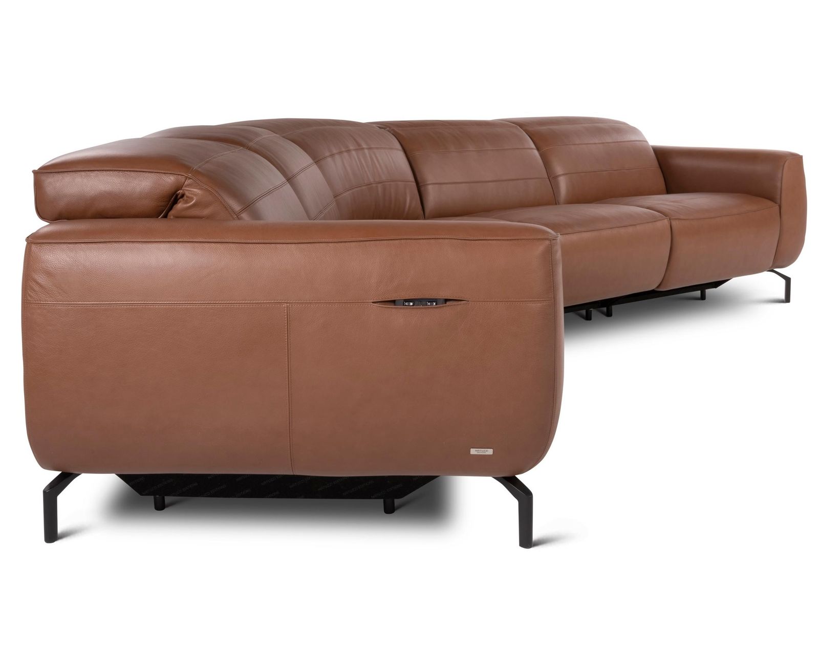 Zenith C320 Power Reclining Sectional (+55 leather) - Layout H: Five Piece Reclining Sectional 163" wide (two recliners)