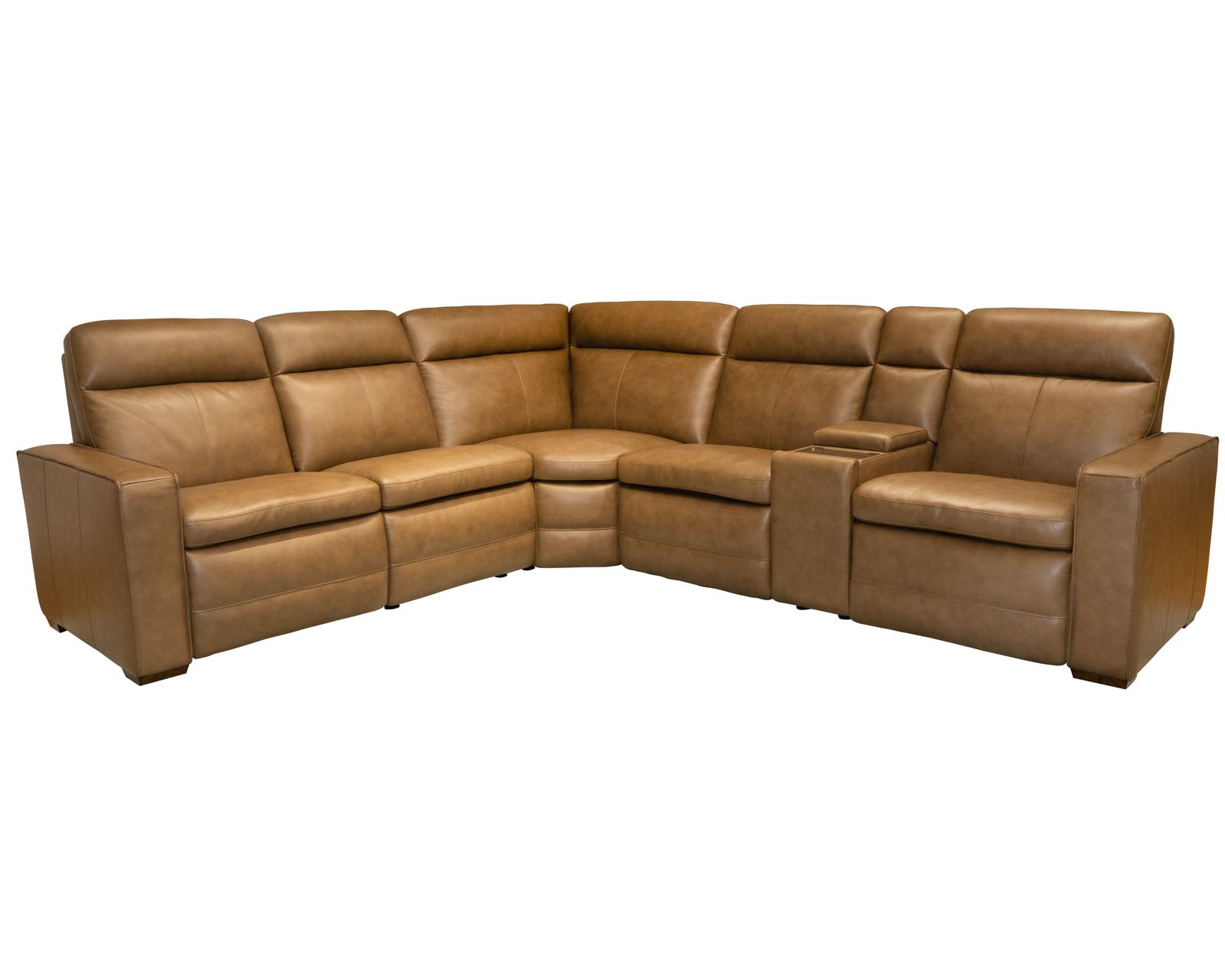 Dutch 1519 Triple Power Reclining Sectional (2 colors) in stock - Layout A: Six Piece Reclining Sectional 99.5" x 112" (4 recliners)
