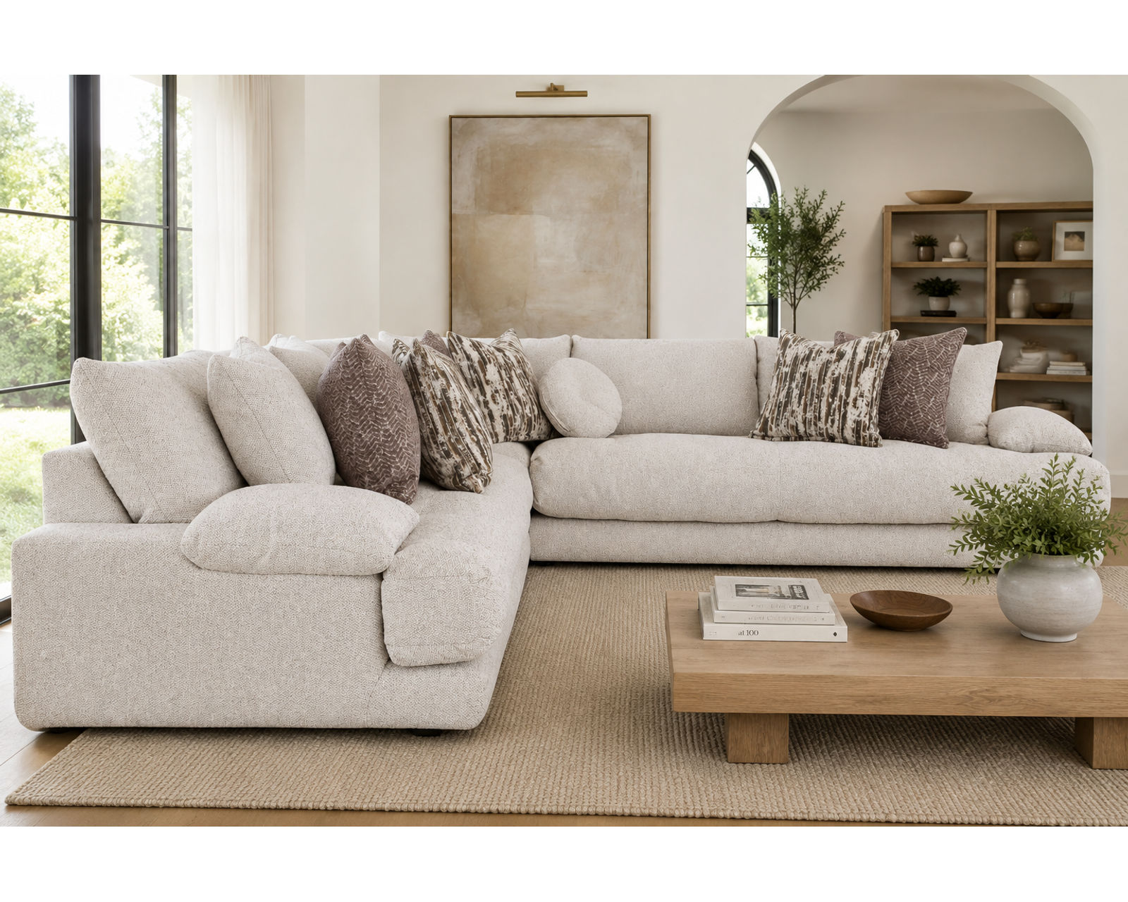 Jade 831 Three Piece Sectional with USB Charging Ports (Cloud Like Comfort) - A Designer Room. A Comfortable Price.