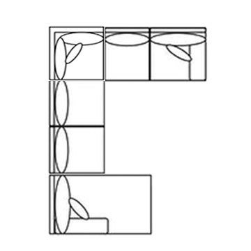 Layout J: Four Piece Sectional 121.5" x 96.5"