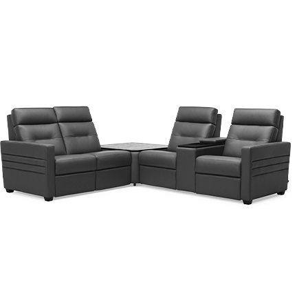 Layout G: Three Piece Sectional (2 recliners). 92" x 103"