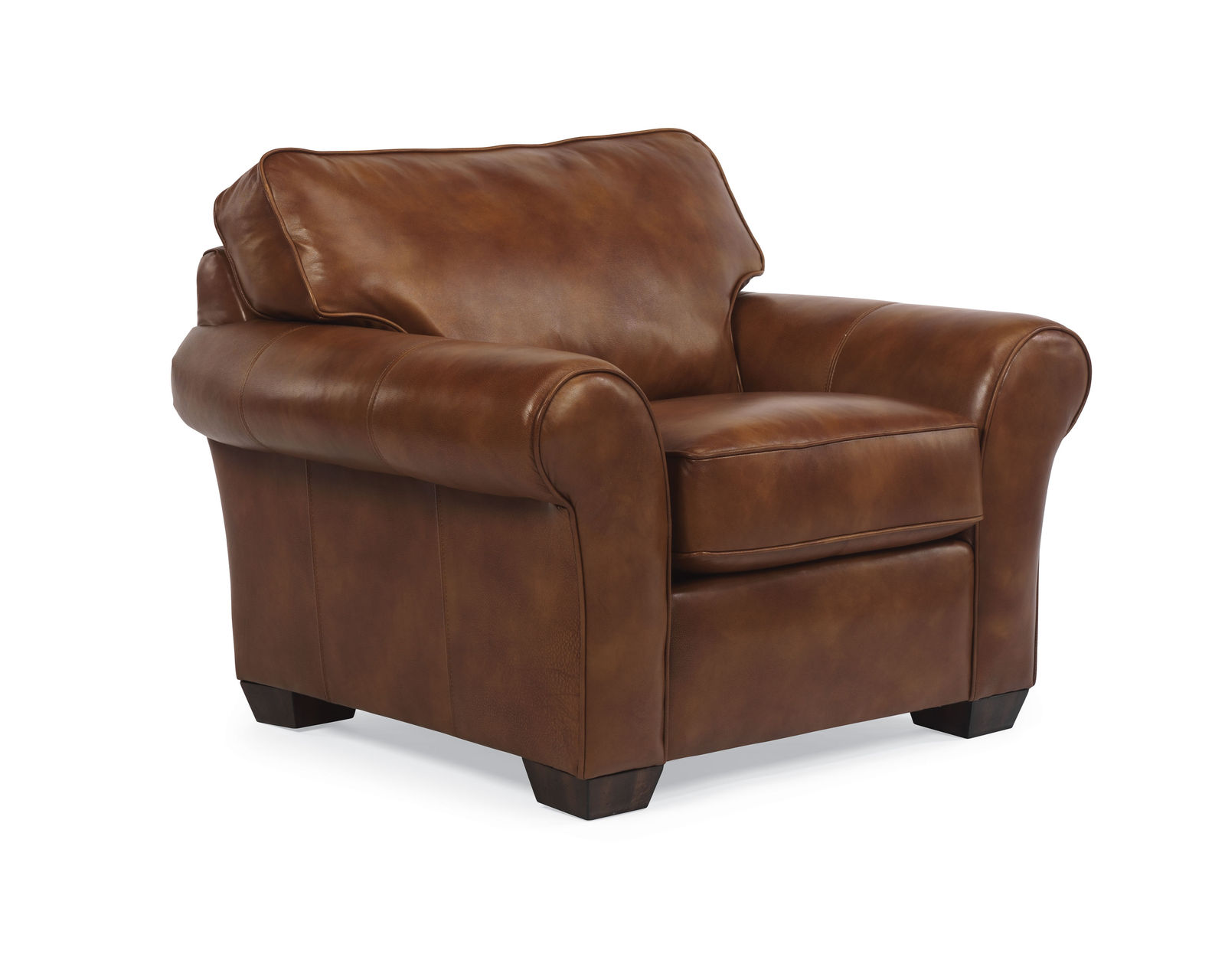 Vail Leather Stationary Sofa (Leather colors)