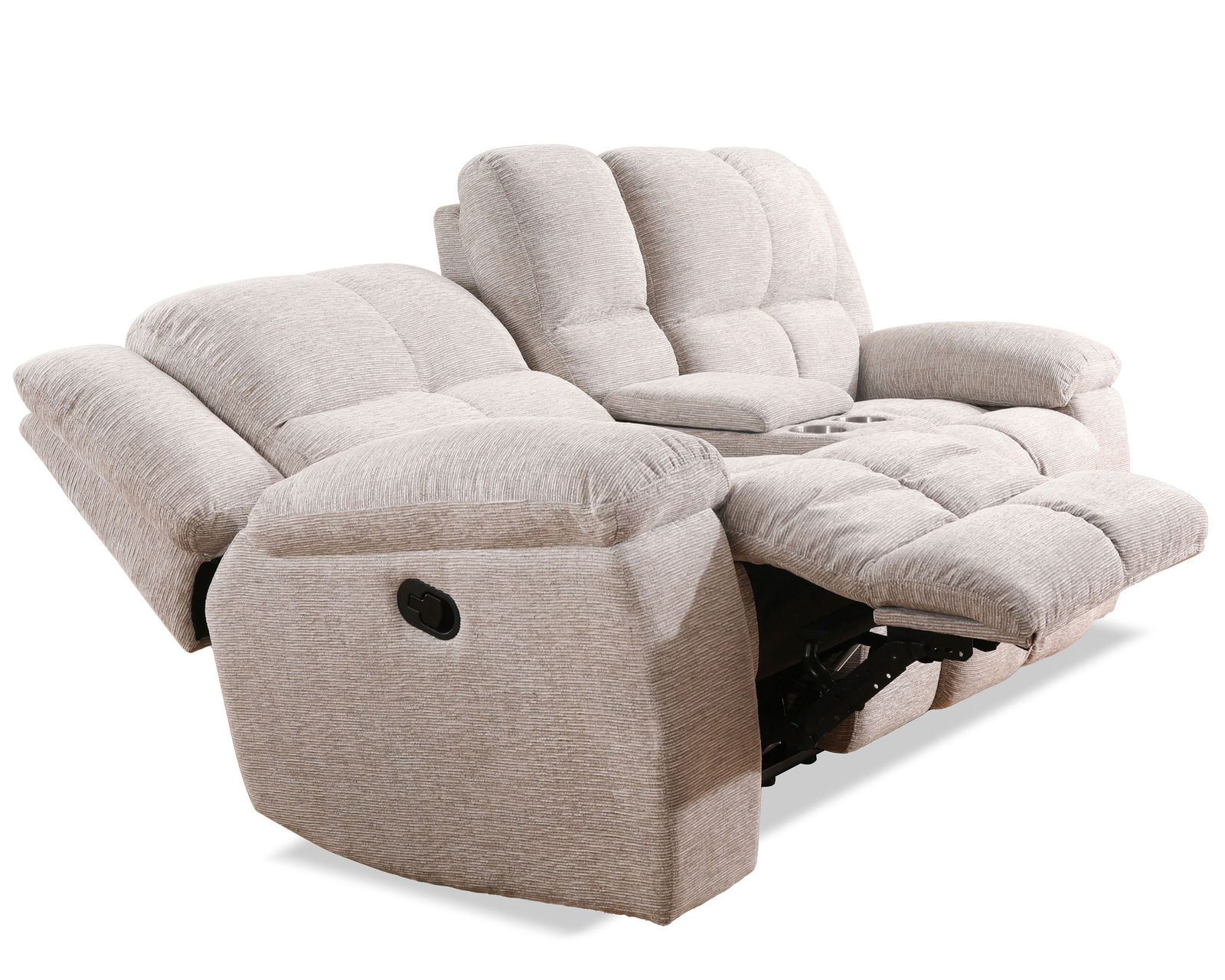 Buster Dual Reclining 90" Sofa (In stock - Fast shipping) - Busters Dual Reclining Console Loveseat