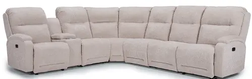Layout F: Seven Piece Reclining Sectional 114" x 125" or 125" x 114" (reversible) 3 recliners