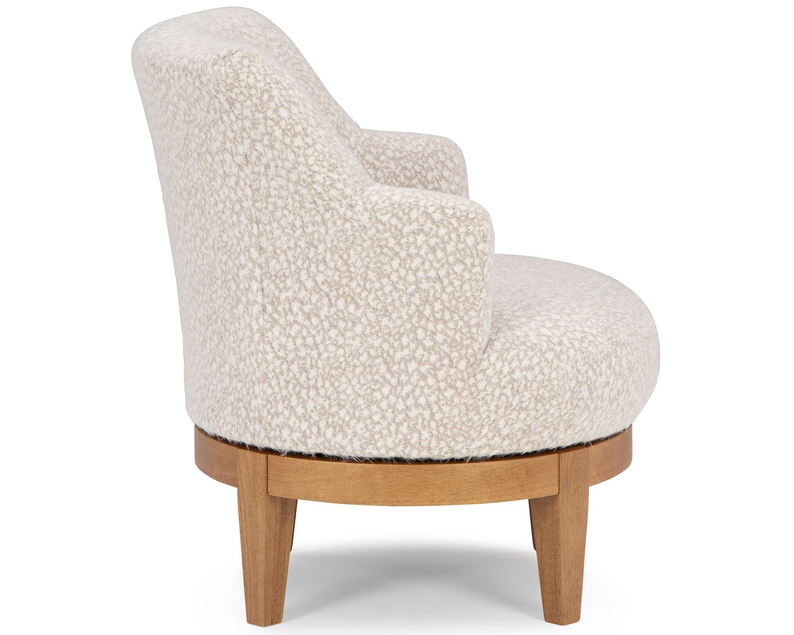 Ronan 360-degree Swivel Chair (+100 fabrics) 3 wood finishes - Where Comfort Meets American Craftsmanship.