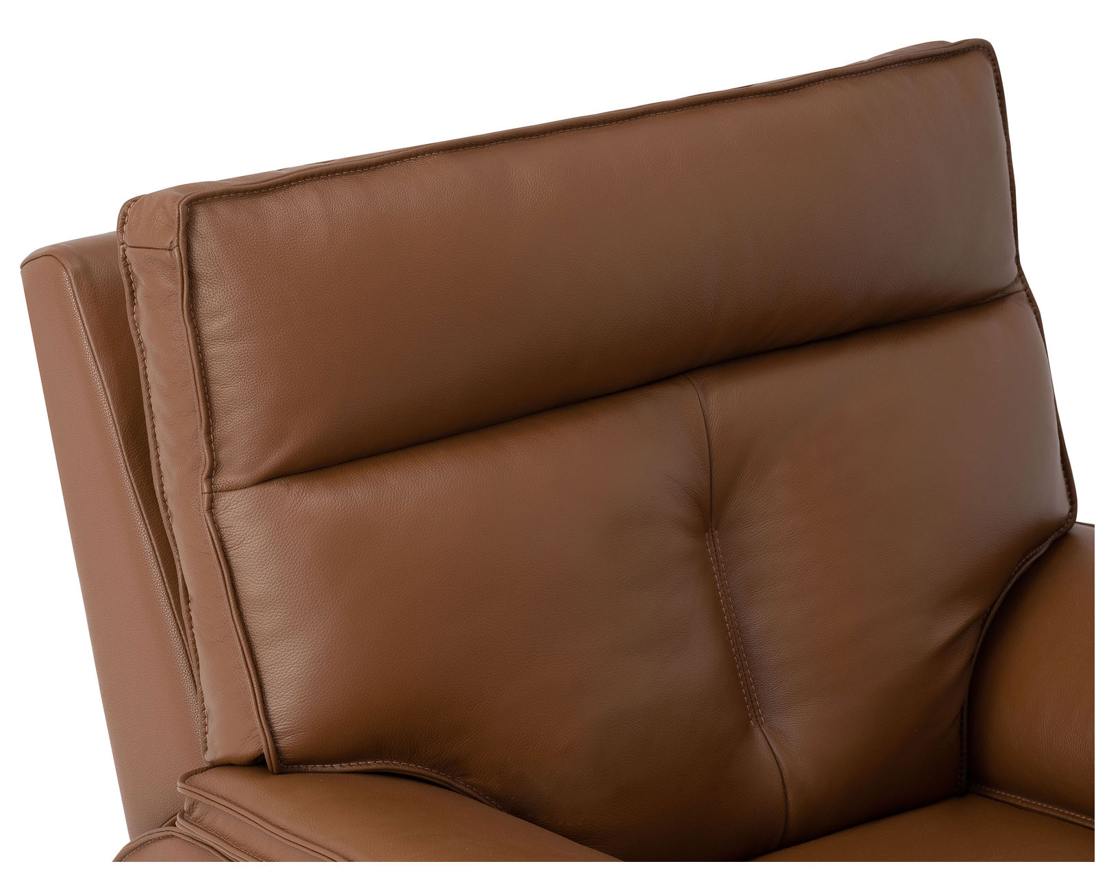 Oakley 41187 Power Headrest Power Reclining Sofa (86") +50 fabrics - A double-bolstered back brings a structured look, accented by topstitch details on the back and seat