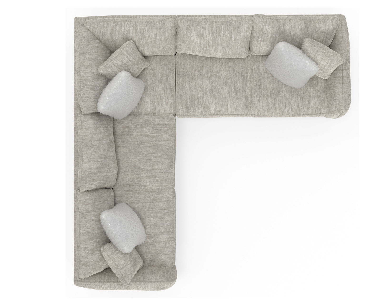 Bucktown 2306 Stationary Sectional (includes pillows) - Layout C: Three Piece Sectional 126" x 126"