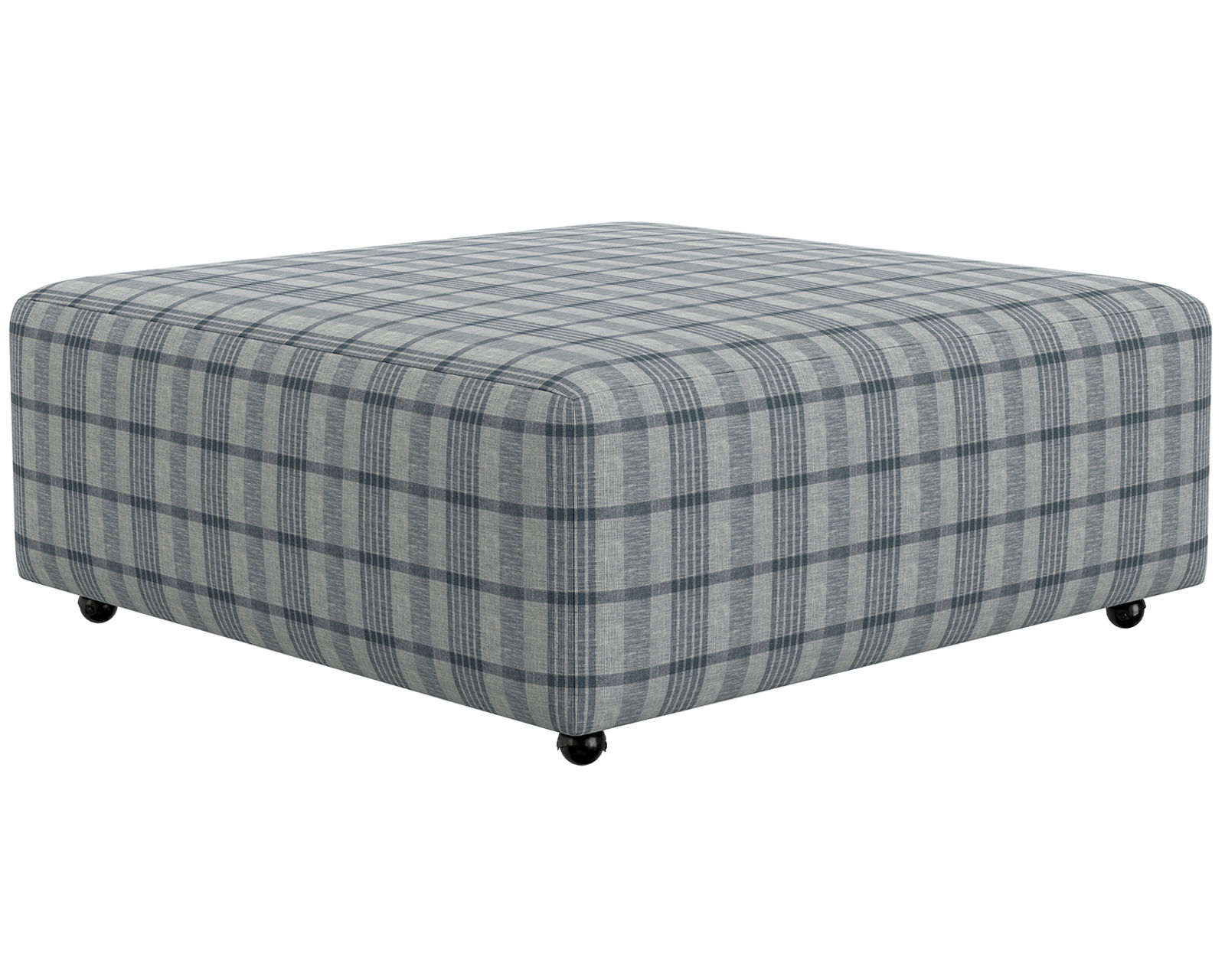 Chappy 83" Lay Flat Reclining Sofa Farmhouse Casual Styling (includes pillows) 2 colors - Chappy 42" Square Cocktail Ottoman with Casters