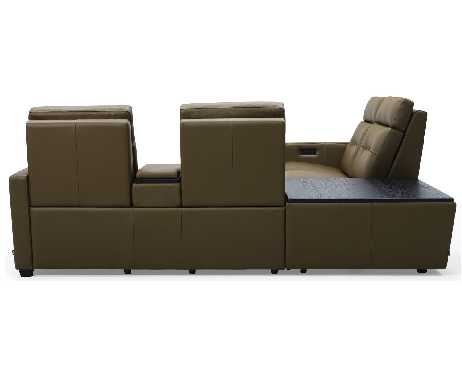 Reece 40109 Triple Power Reclining Sectional (+100 leathers) - Reece Wood Top Corner