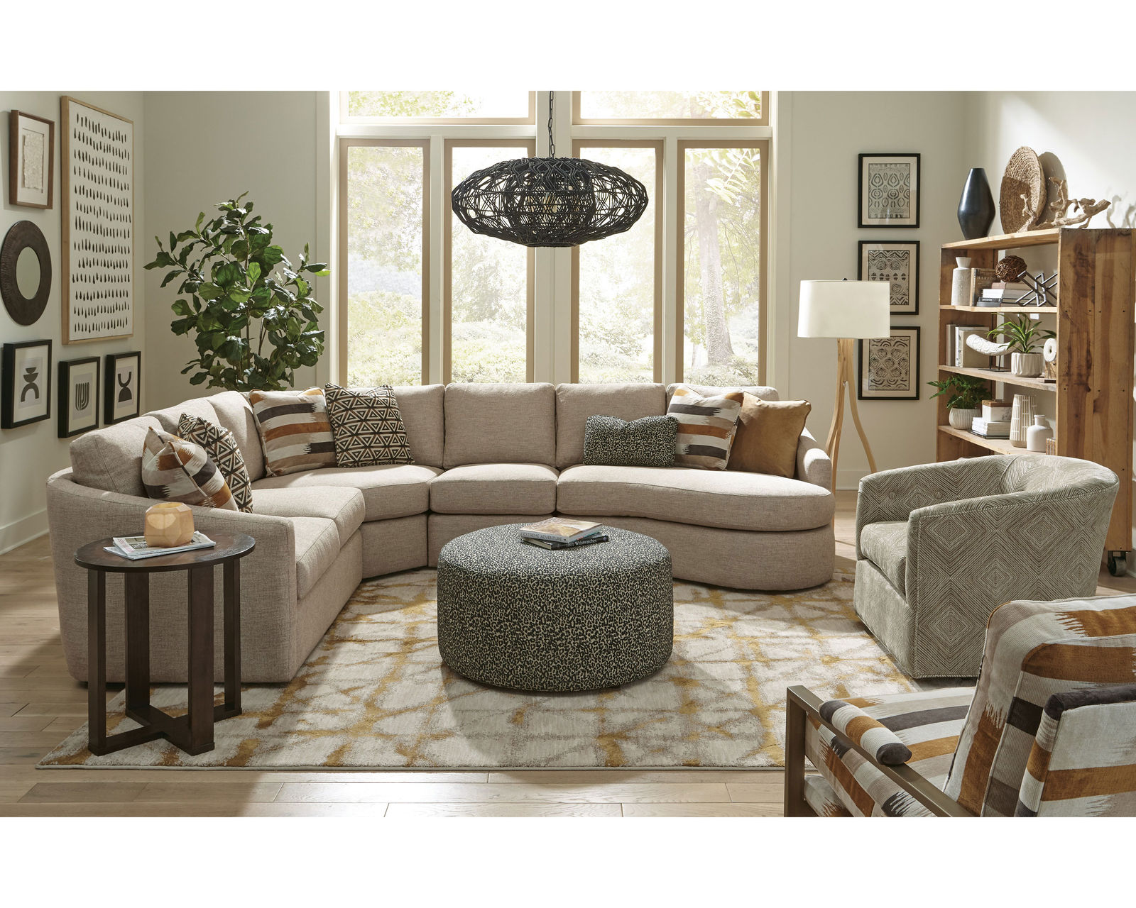 Jade Stationary Sectional (Performance fabrics) 7168 - Buy the sectional or enjoy the entire room