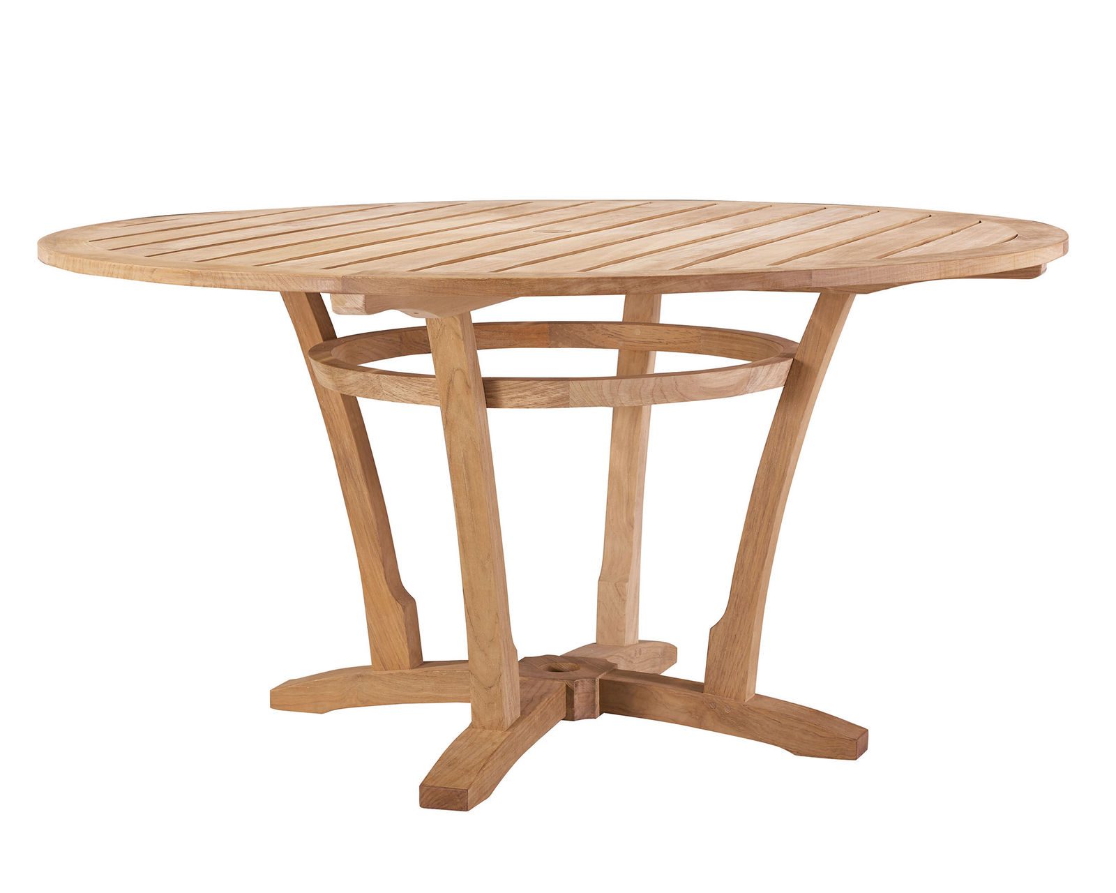 Edgewood 62" Six Piece Round Dining Room (Teak) - Edgewood 62" Round Dining Table