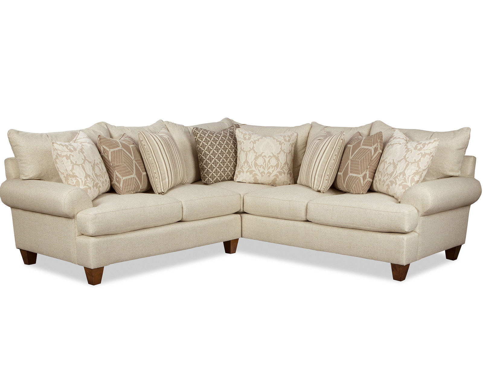 Royston Stationary Sectional (Performance fabrics) P7816BD-Sect - Sectional Layout E: 100% Dacron polyester encased back cushion