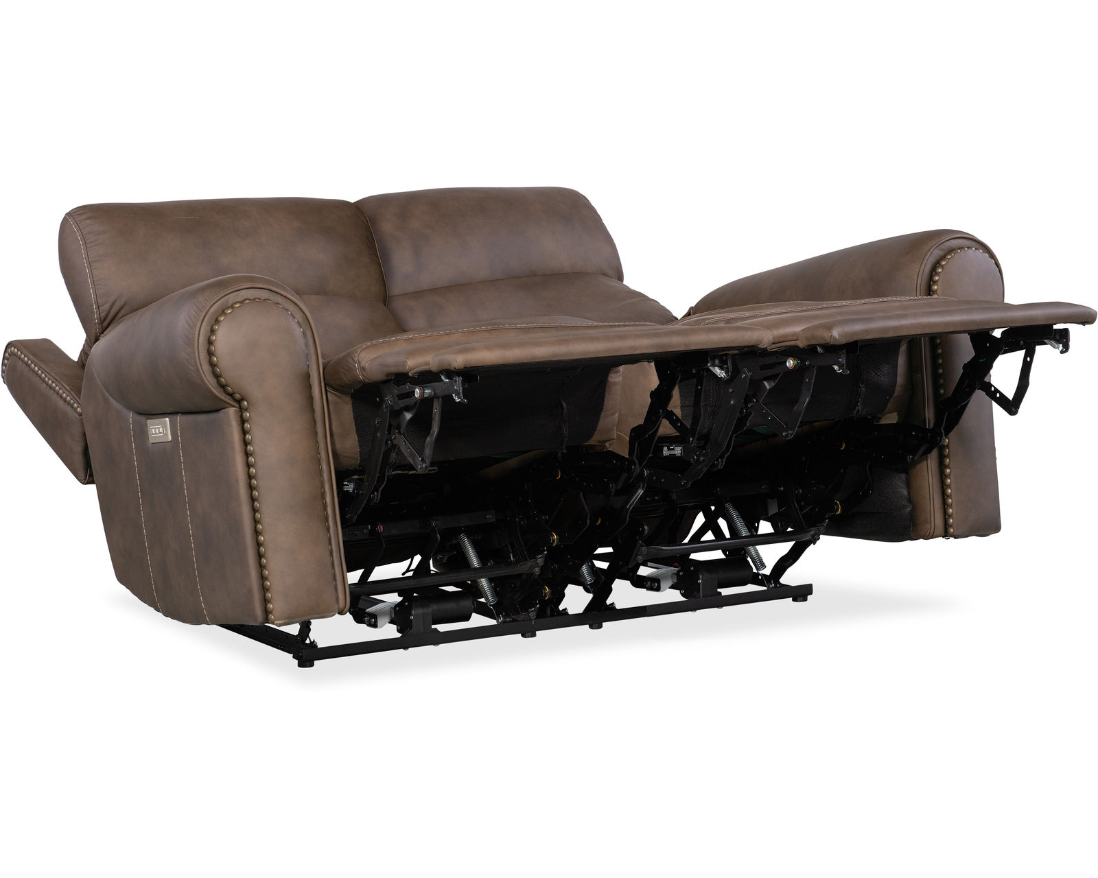 Duncan Triple Power Reclining Sofa 90" Brown (In stock) - Duncan Power Loveseat with Power Headrest & Lumbar