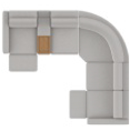 Layout B: Three Piece Reclining Sectional (2 recliner) 110" x 98"