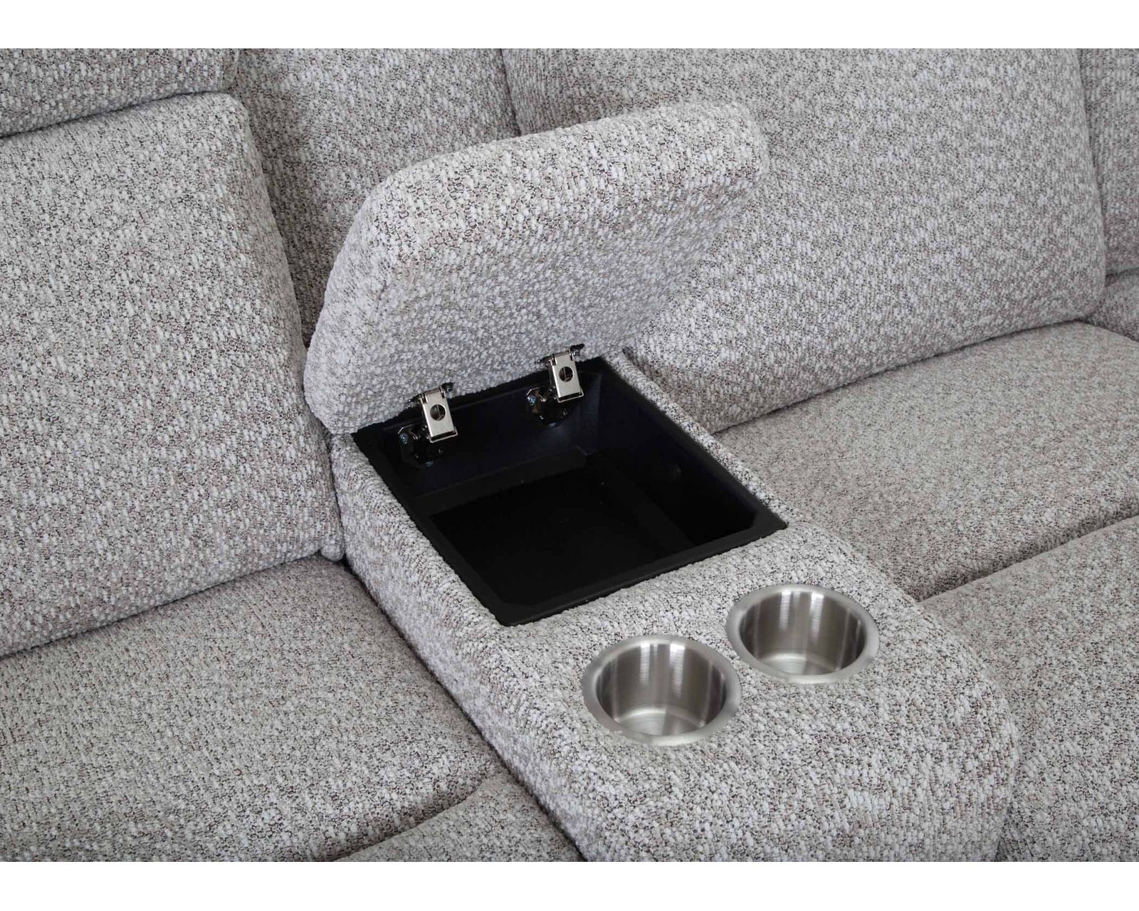 Keegan 694 Three-Piece Reclining Sectional (Three Recliners. Entertainment Built In. Relaxation Taken to the Next Level) Neori Air Massage Available - Console Includes Metal Cupholders and Storage