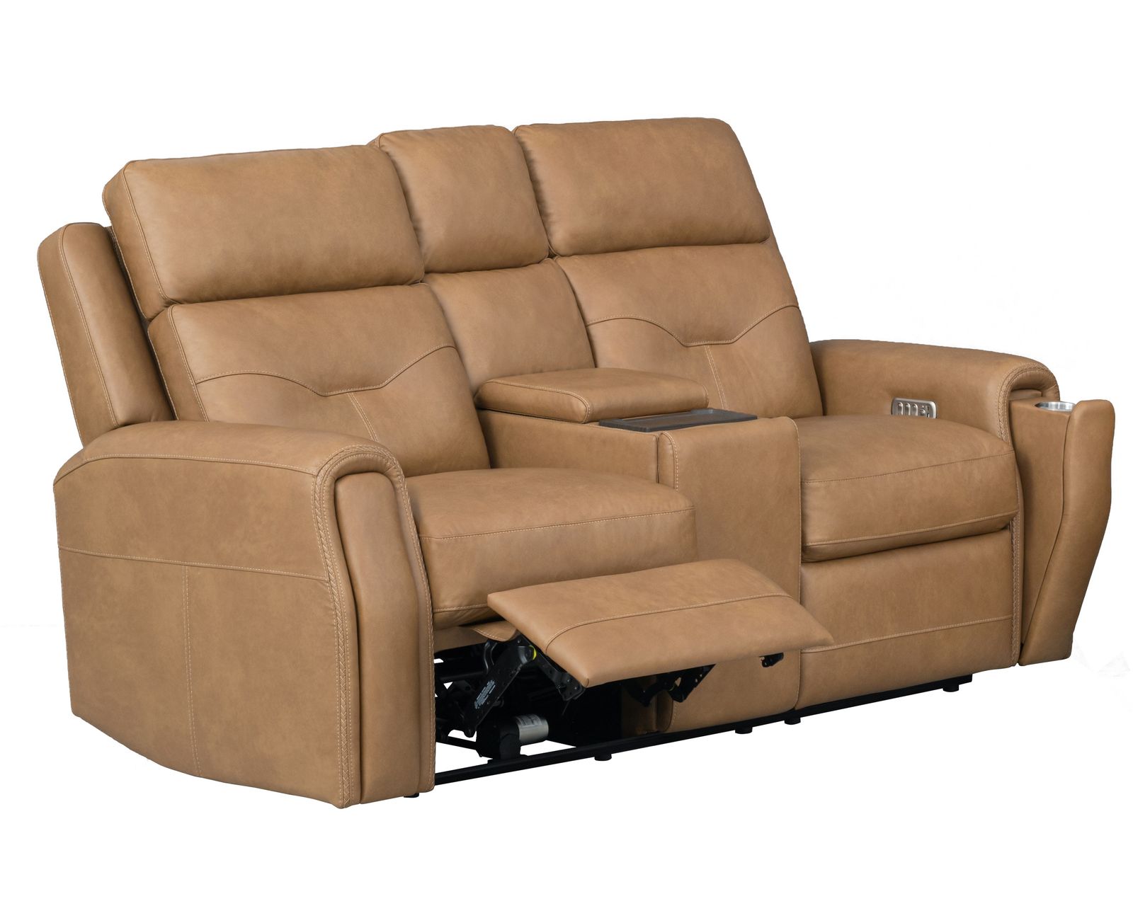 Felix 1536 Leather Zero Gravity Triple Power Reclining Console Loveseat with Heat and Massage (2 colors) in stock - Felix Zero Gravity Triple Power Reclining Console Loveseat