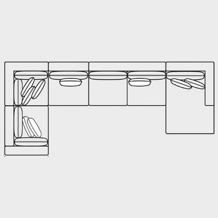 Layout N: Five Piece Sectional 83" x 189" x 64"