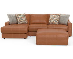Minori Modular Leather Sectional (2 colors) includes pillows