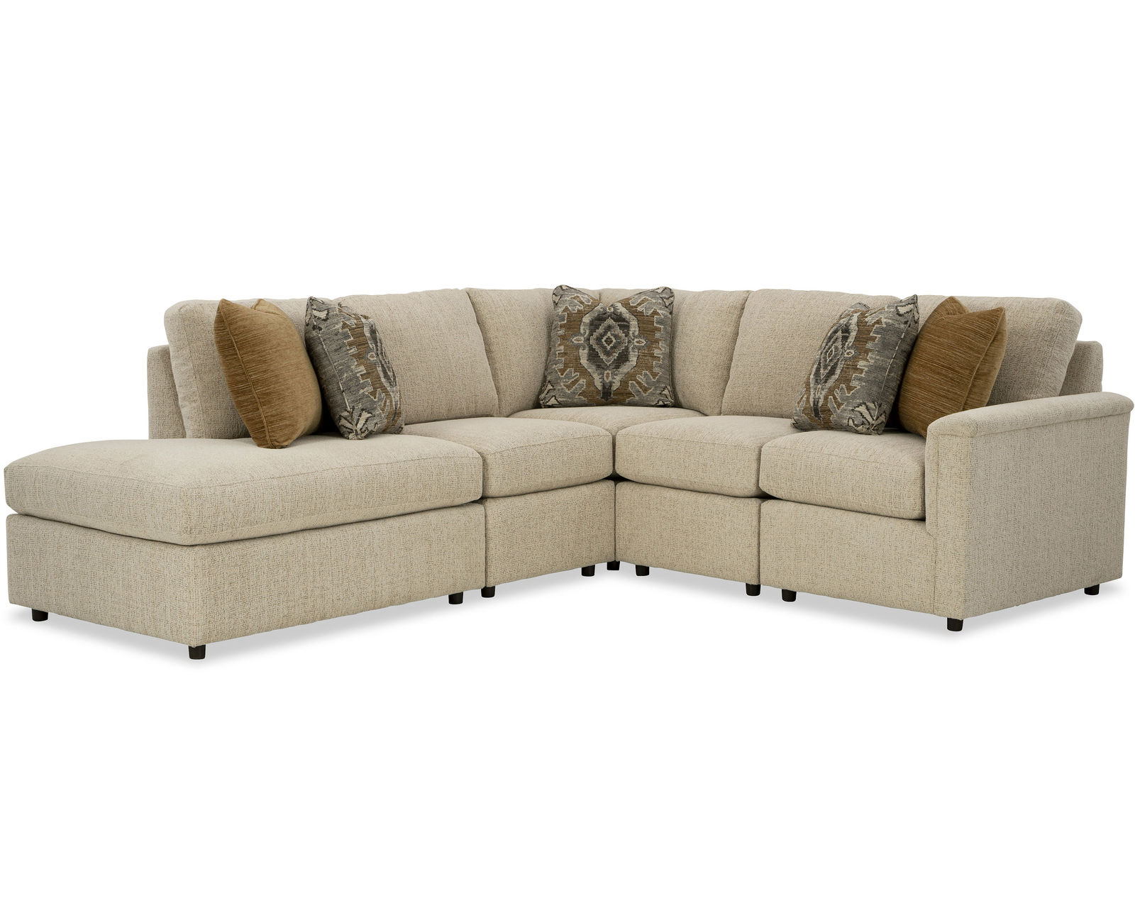 Alameda 7390 Stationary Sectional (+100 performance fabrics) - Layout J: Five Piece Sectional 107" x 90"