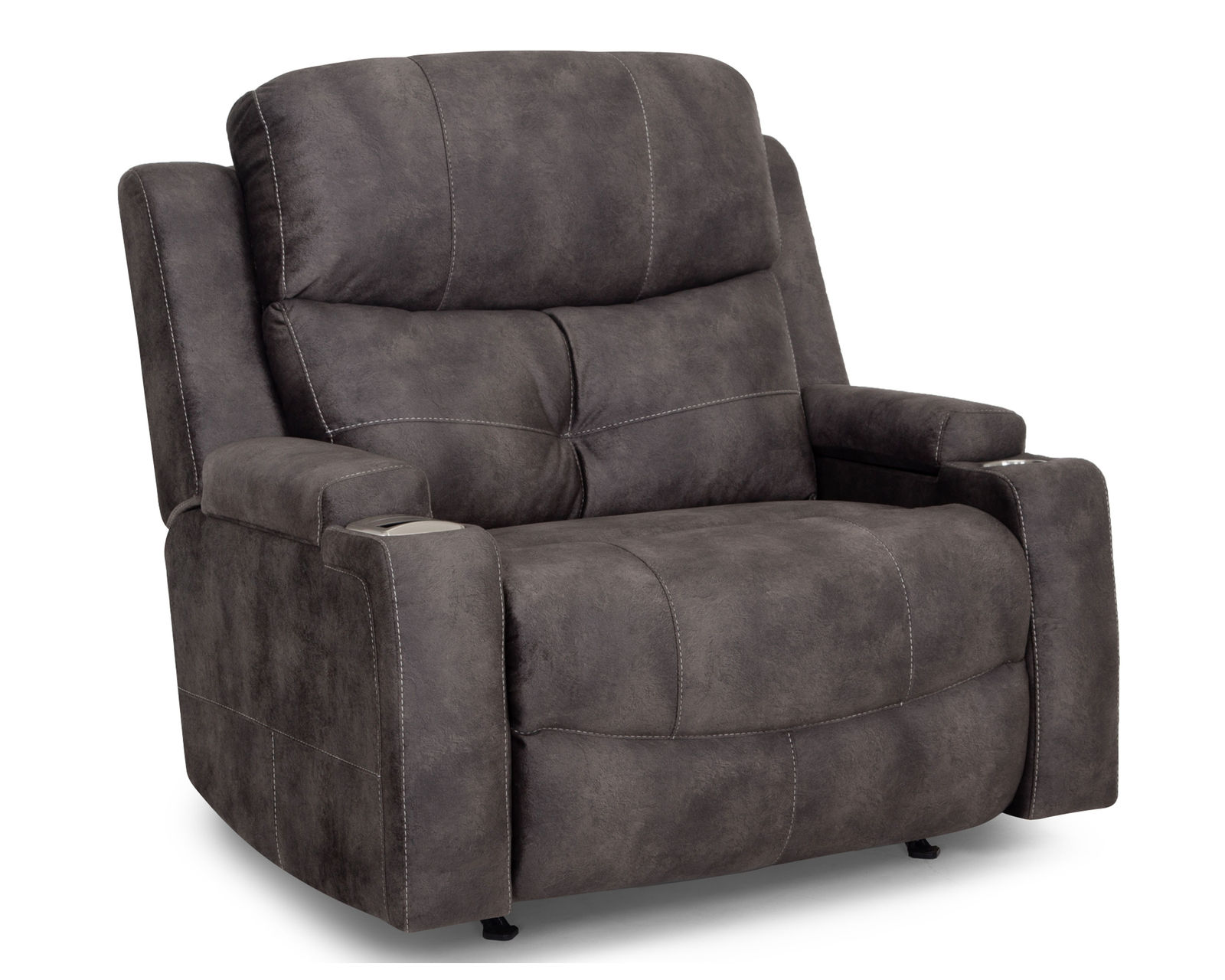 Arlington 8507 Chair & A Half Power Rocker Recliner (Extra-Wide Comfort. Built-In Storage. Wireless Charging)