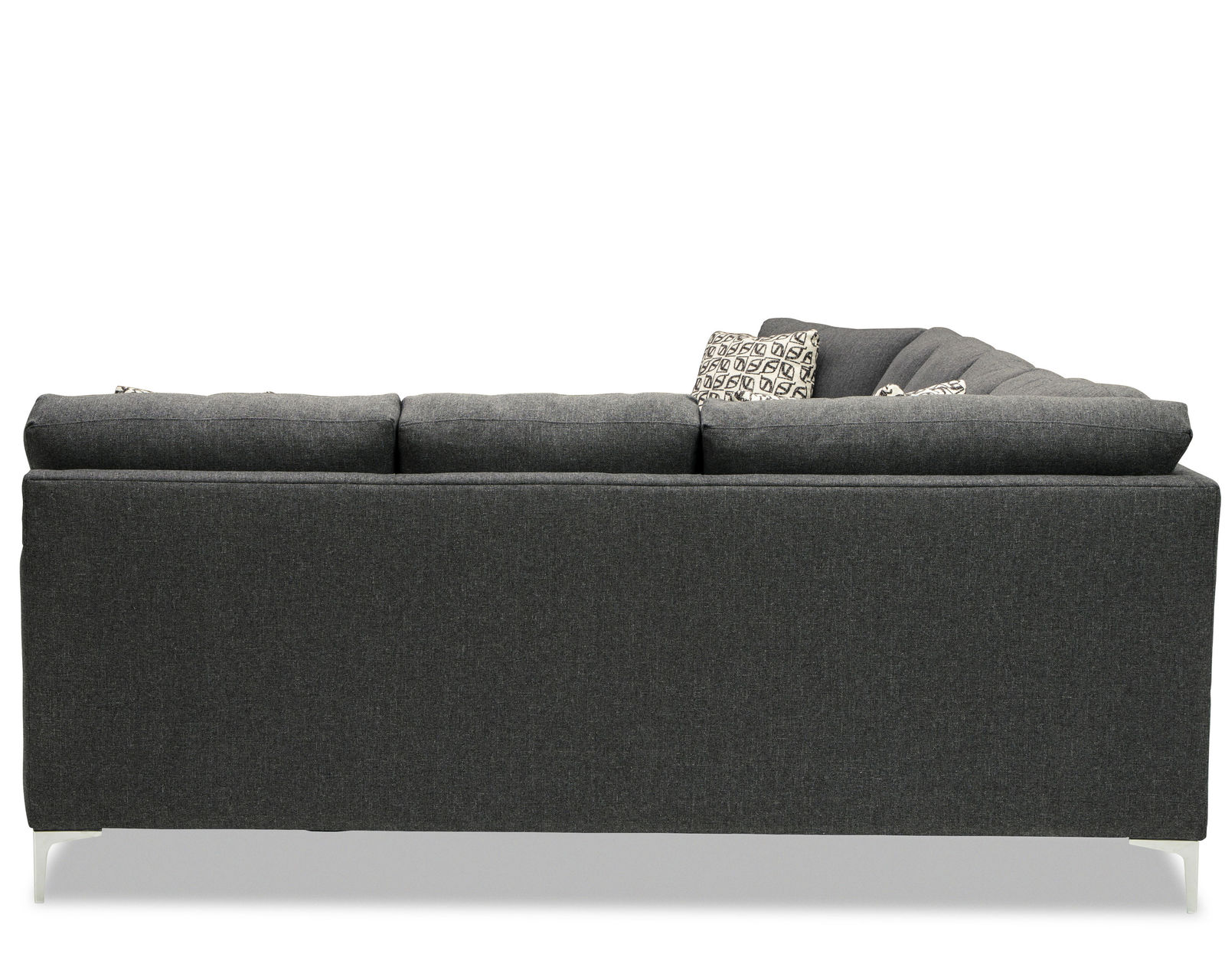 M9-2 Stationary Sectional (100+ Performance fabrics) Make it yours - Shown with track arms, box back cushions and metal legs