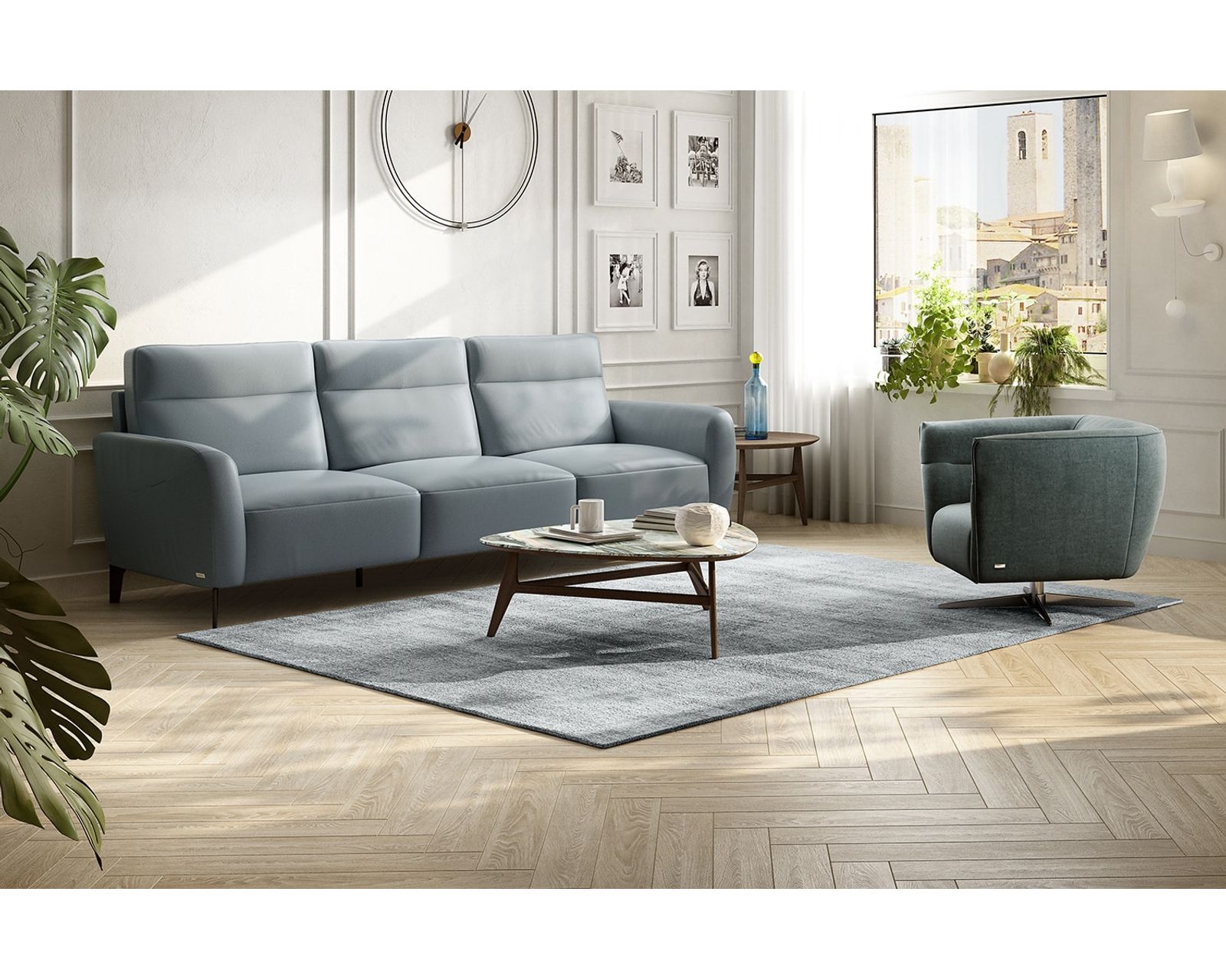 Breeze C326 Power Reclining Leather Sofa 78" (+55 leathers) - Breeze 79" Power Reclining Sofa