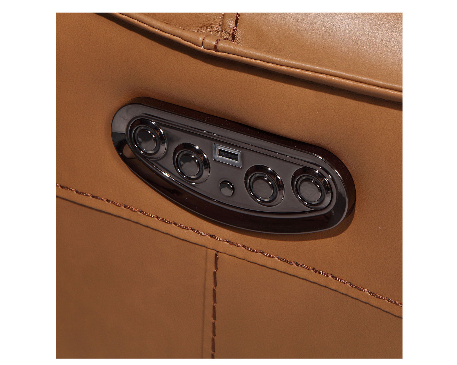 Portland Leather Power Headrest Power Reclining Sofa - Includes dual power headrests, dual power recliner and dual USB charging ports