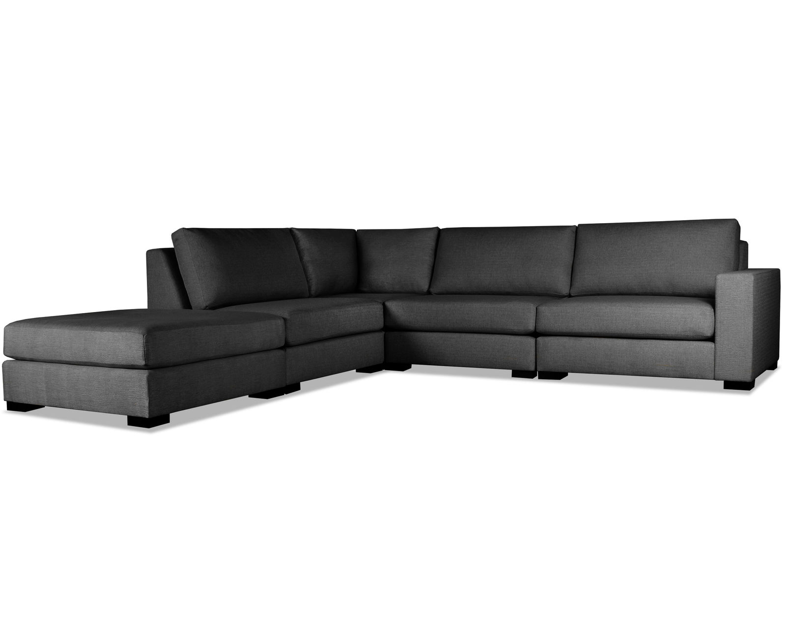 Veranda 5 Pieces Modular Sectional A (Choice of Colors) - Veranda 5 Pieces Modular Sectional in Charcoal