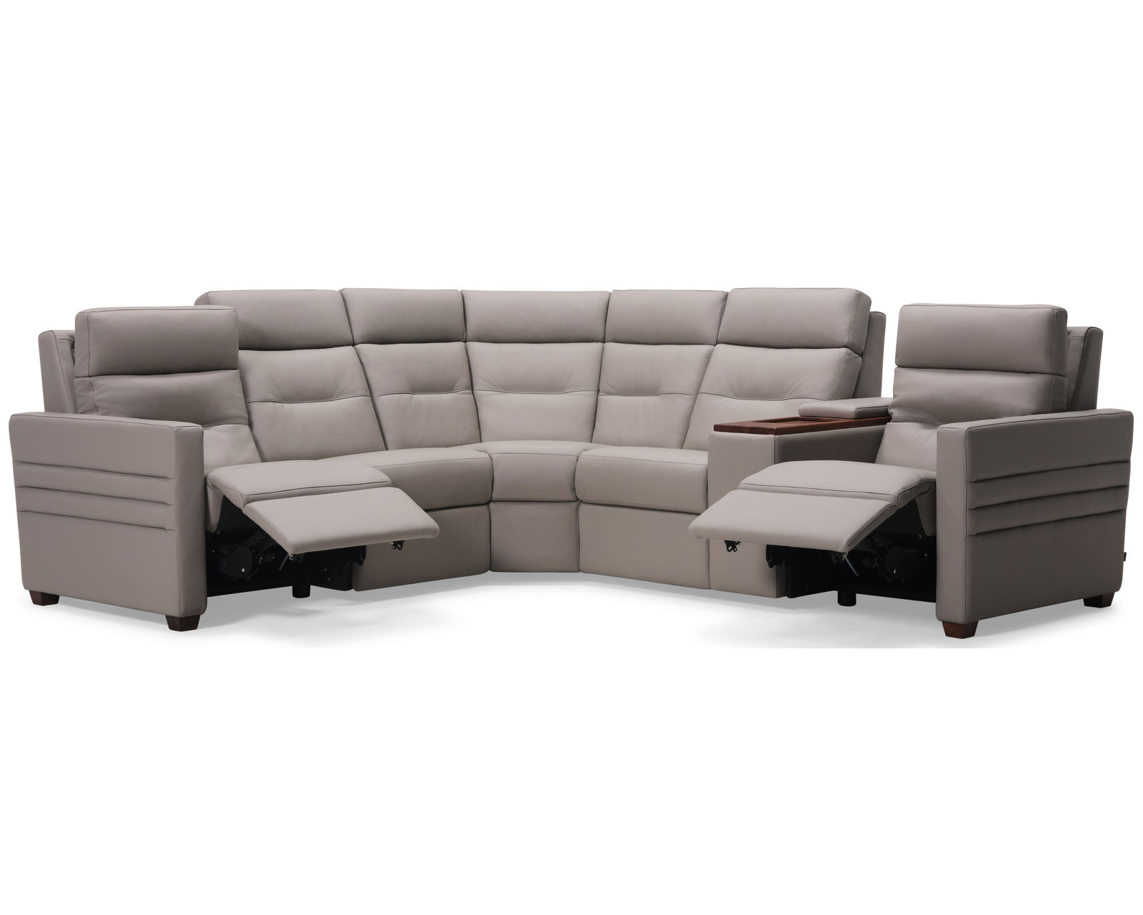 Reece 40109 Triple Power Reclining Sectional (+100 leathers) - Layout E: Three Piece Reclining Sectional (2 recliners) 98" x 111"