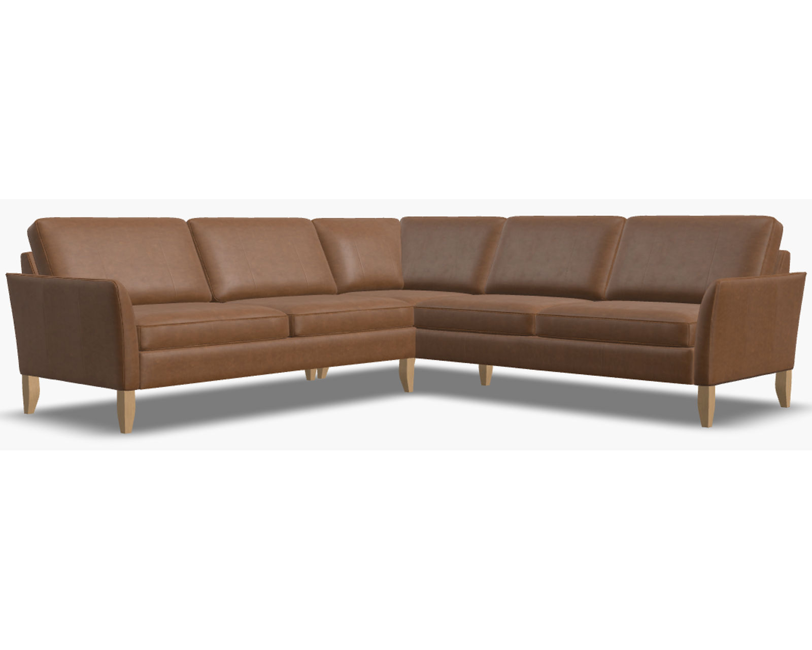 Soren 77172 Flared Arm Sectional (+100 leathers) - Layout A: Two Piece Sectional 103" x 102"