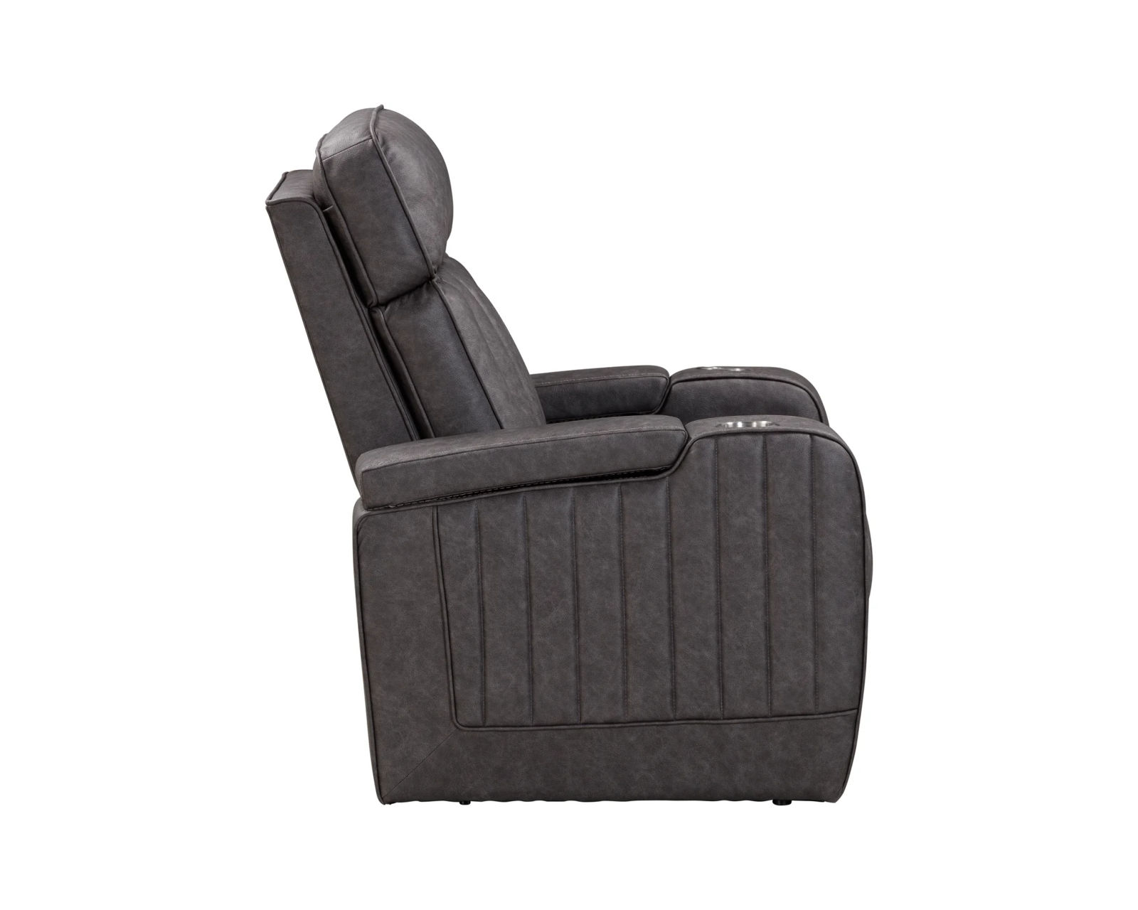 Equinox 85" Power Headrest Power Reclining Sofa w/ Dropdown Table Mercury (In stock - Fast shipping) - Equinox Power Headrest Power Recliner