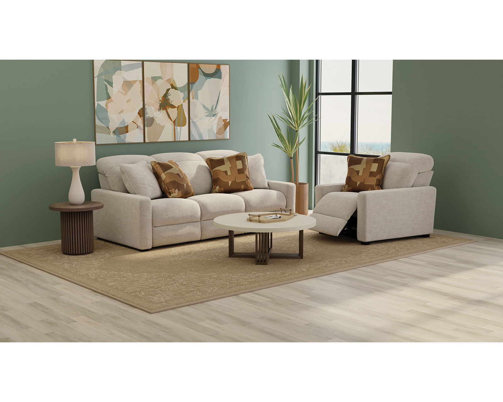 Ada 90" Triple Power Reclining Sofa with Power Euro Headrests (2 colors) - Made for Life's Best Moments.