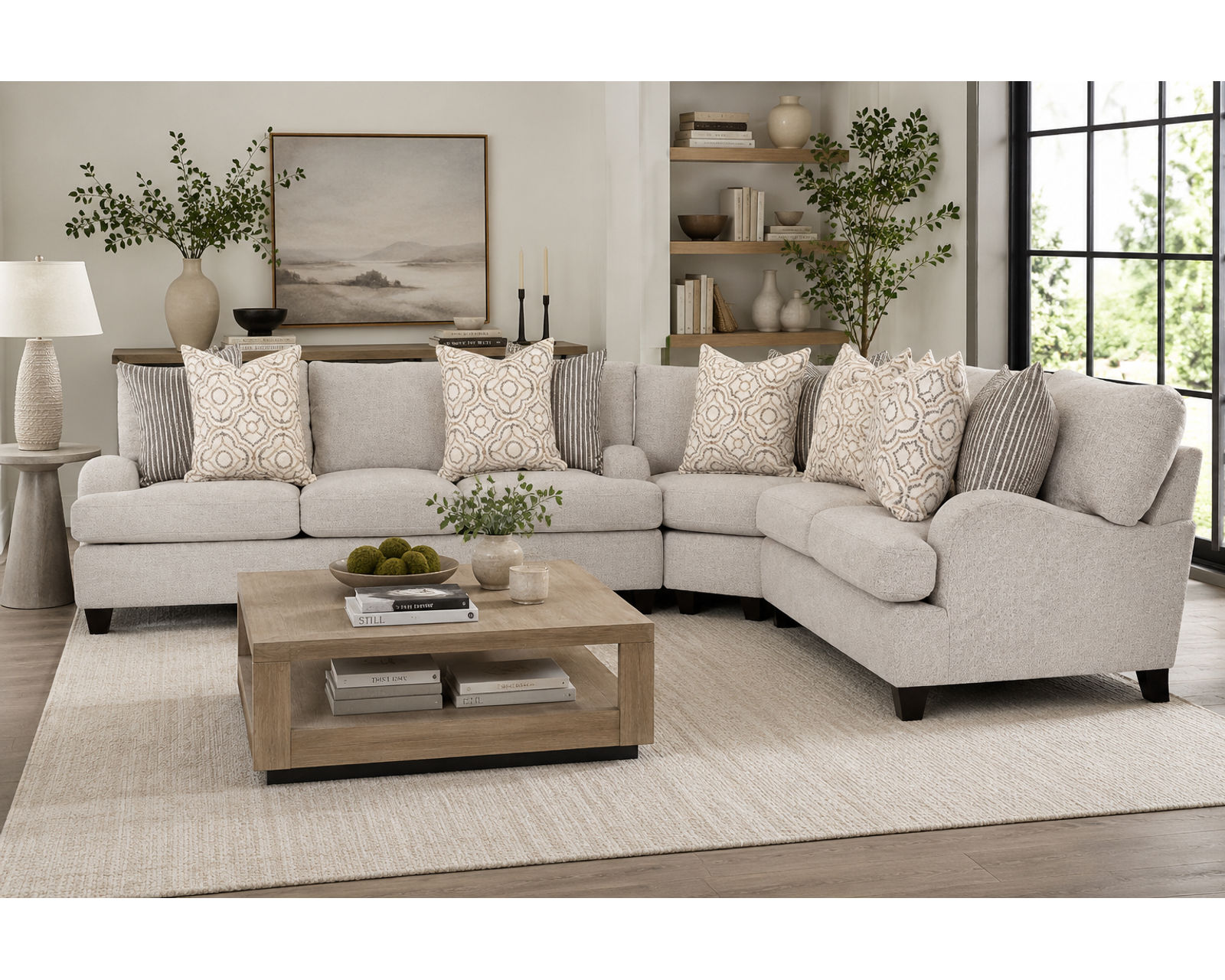 Cambria Three Piece Sectional (Modern Farmhouse Comfort. Made for Gathering) - Designer Style Without the Designer Price.