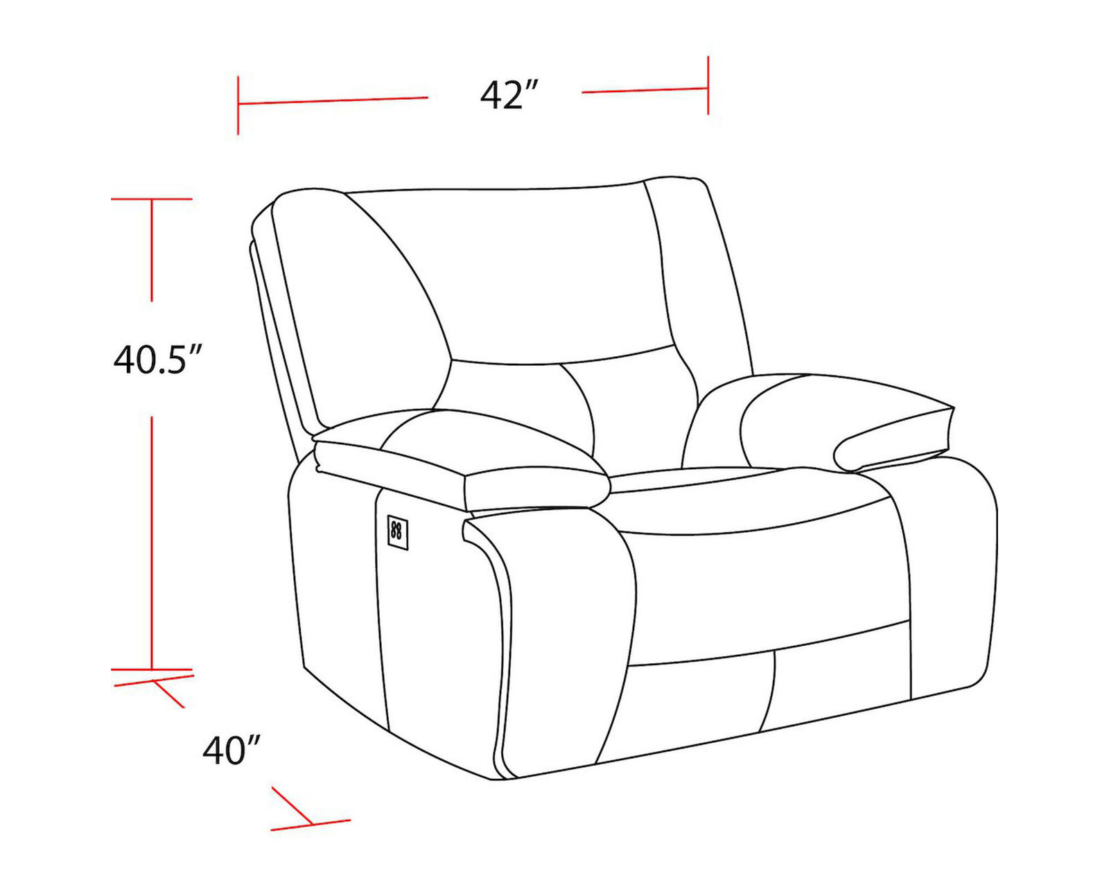 Spartacus Power Headrest Power Recliner Chocolate (In stock - Fast shipping) - Spartacus Chocolate Power Headrest Power Recliner